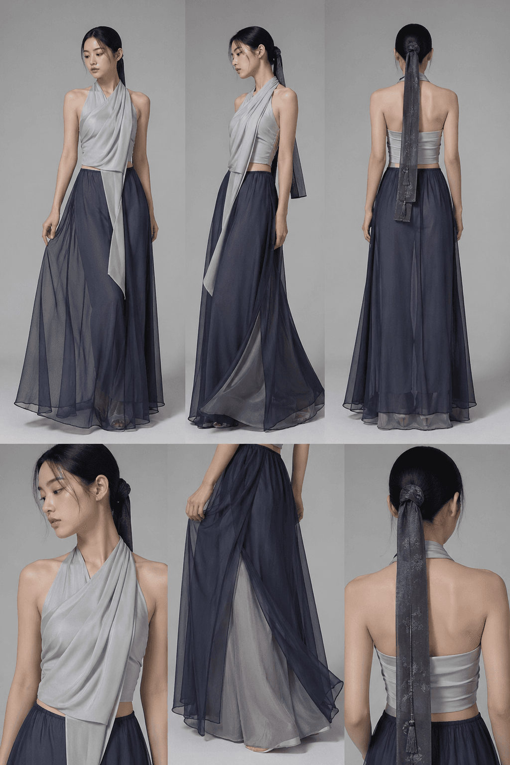 Silk Drape Halter Top